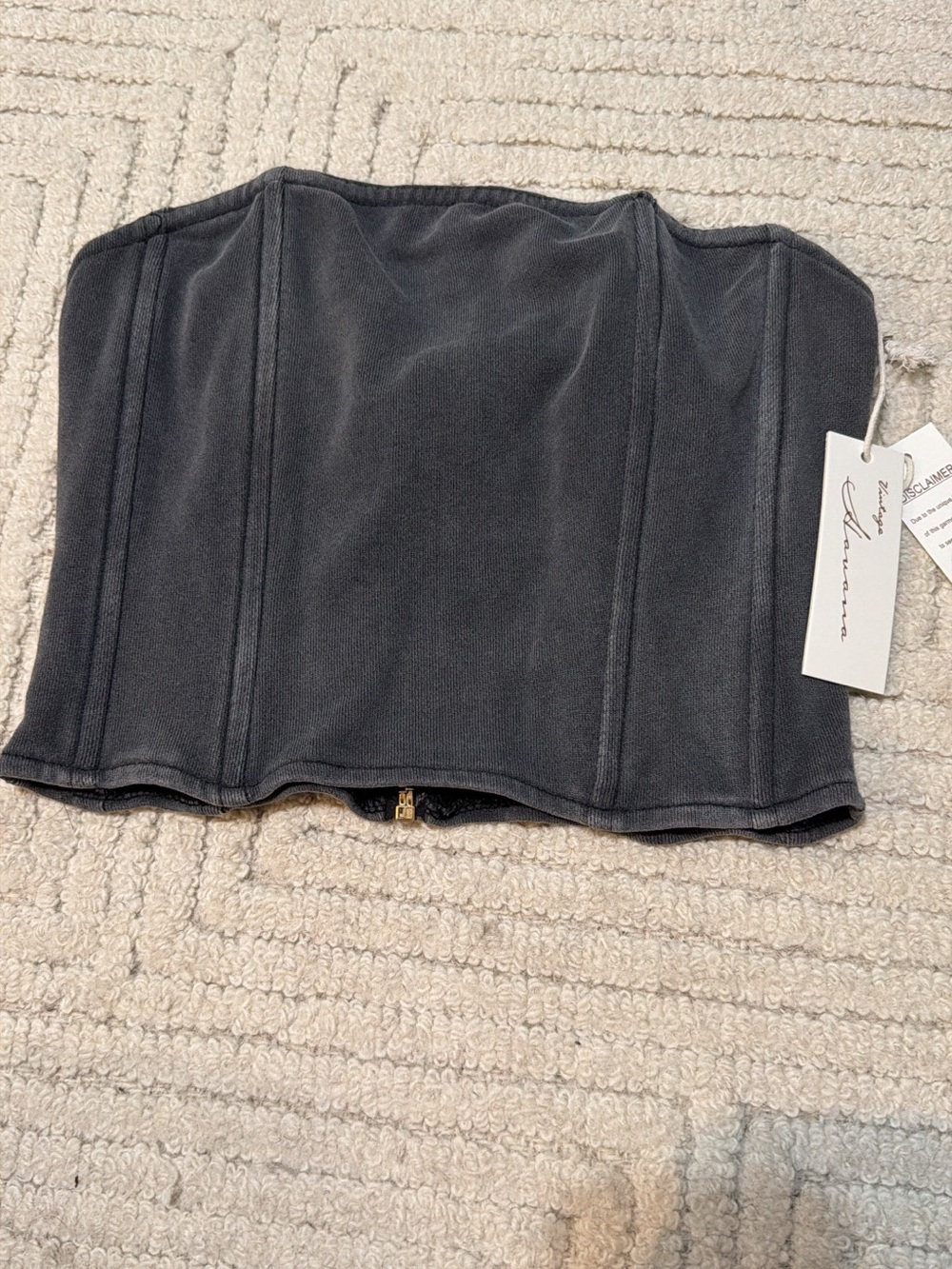 Vintage Havana tube top - charcoal